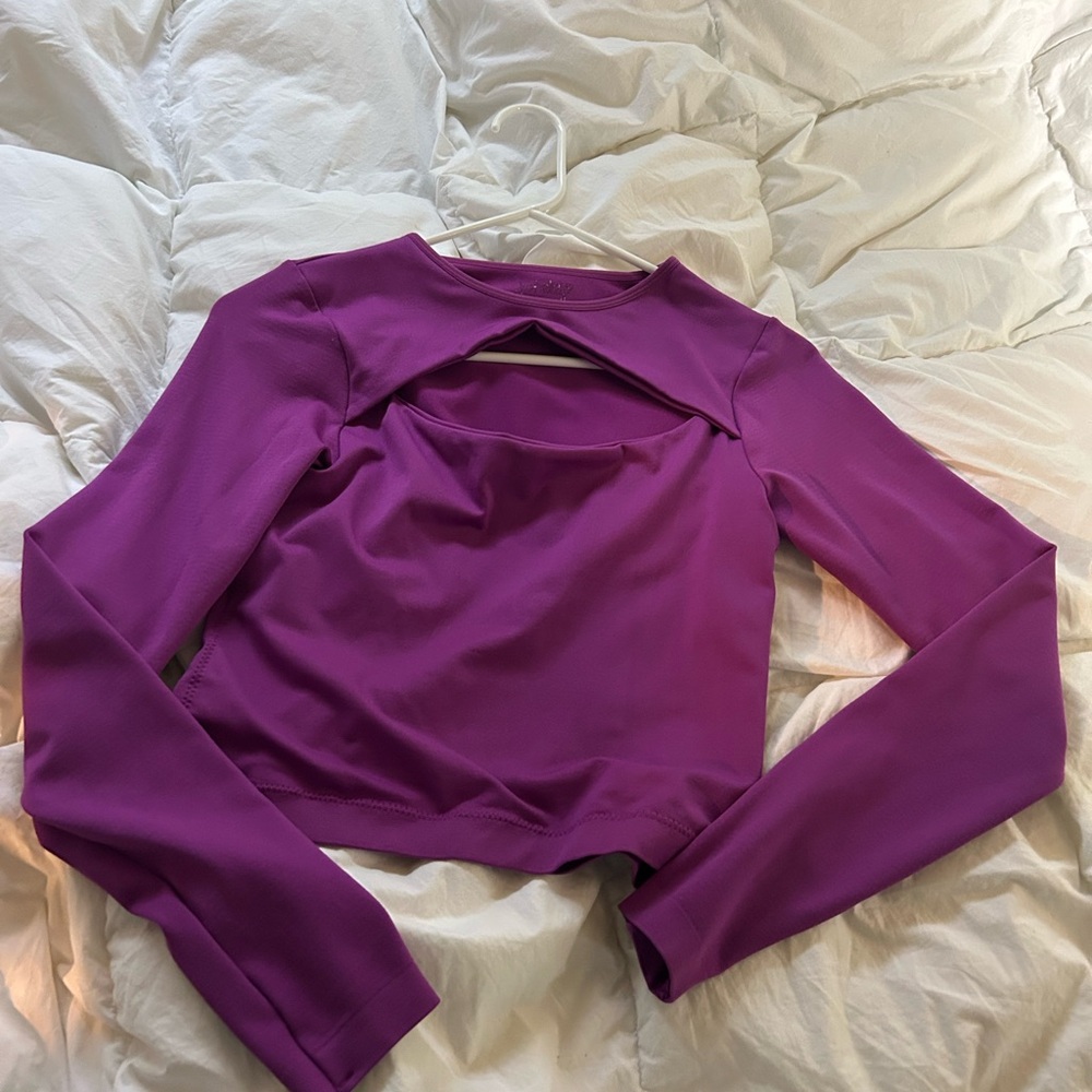 Just My Size Vibrant Magenta Long Sleeve Tee